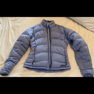 Patagonia light blue/purple women’s puffer
